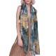 Vintage Women Vintage Lightweight Floral Print Scarf Large Size Flower Shawl Vintage Women Vintage Lightweight Floral Print Scarf Large Size Flower Shawl