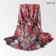 Vintage Women Vintage Lightweight Floral Print Scarf Large Size Flower Shawl Vintage Women Vintage Lightweight Floral Print Scarf Large Size Flower Shawl