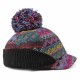 Vintage Women Winter Ethnic Knitted Hat Outdoor Thicken Earmuffs Foldable Baseball Cap