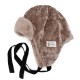 Vintage Women Winter Warm Plush Earmuffs Trapper Hat Outdoor Thicken Ski Trooper Cap