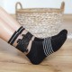 Vogue Lace Cottton Stripe Ankle Socks Leisure Skid Resistant Breathable Deodorization Sock for Women