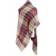 Warm Plaid Tassel Hem Soft Wrap Scarf