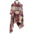 Warm Plaid Tassel Hem Soft Wrap Scarf