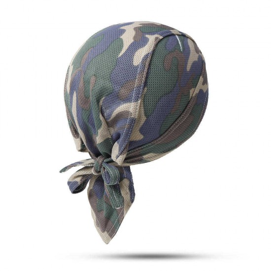 Wicking Camouflage Printting Cycling Headband Outdoor Sport Running Bandana Beanie Skull Cap