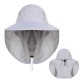 Wide Nylon Waterproof Bucket Hat Sunscreen UV Protection Fishing Hat with Neck & Face Flap Cover Cap