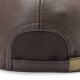 Winter Artificial Leather Cotton Lining Letter Badge Dad Hat Outdoor Adjustable Baseball Cap