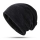 Winter Corduroy Double Layers Beanie Hat Outdoor Earmuffs Thicken Slouchy Ski Skullcap for Men Women