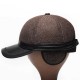 Winter Cotton Artificial Leather Middle-Aged Baseball Cap Outdoor Warm Earmuffs Dad Hat