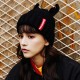 Winter Cute Antler Plus Velvet Thick Warm Earmuffs Knit Hat Christmas Cashmere Beanie Cap