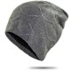 Winter Double Layer Plus Velvet Knit Beanie Hat Outdoor Earmuffs Ski Skull Cap