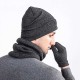 Winter Knit Hat Scarf Touch Screen Gloves Set Men Women Plus Velvet Windproof Earmuffs Cap Suit