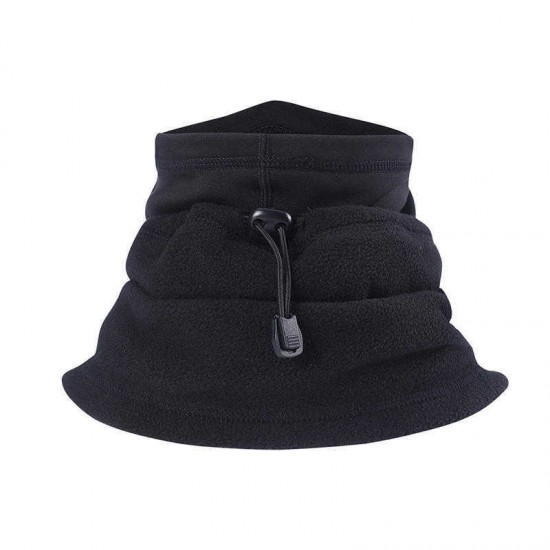 Winter Plush Multi-purpose Cycling Windproof Face Mask Beanie Hat With Neck Cover Double Layers