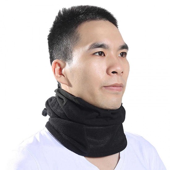 Winter Plush Multi-purpose Cycling Windproof Face Mask Beanie Hat With Neck Cover Double Layers