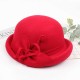 Winter Pure Wool Felt Fedora Jazz Hat Bowknot Derby Elegant Casual Bowler For Ladies