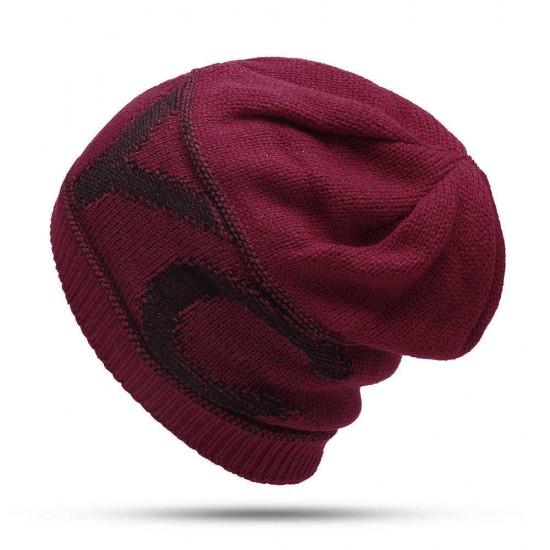 Winter Ski Thicken Plush Earmuffs Knit Beanie Cap Outdoor Windproof Skullcap