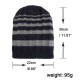 Winter Stripe Coral Fleece Double Layers Beanie Caps Outdoor Thicken Knitted Hat for Men Women