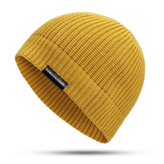 Winter Vintage Men Women Windproof Warm Knit Beanie Cap Outdoor Slouch Skullcap