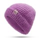 Winter Warm Cashmere Beanie Cap Outdoor Windproof Rolled Cuff Skullcap for Men Women