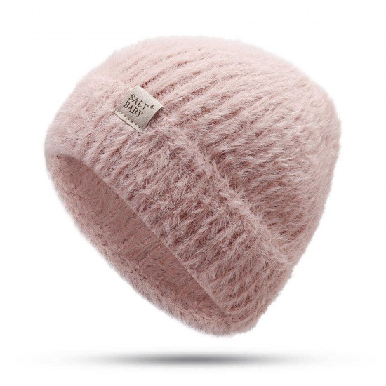 Winter Warm Cashmere Beanie Cap Outdoor Windproof Rolled Cuff Skullcap for Men Women