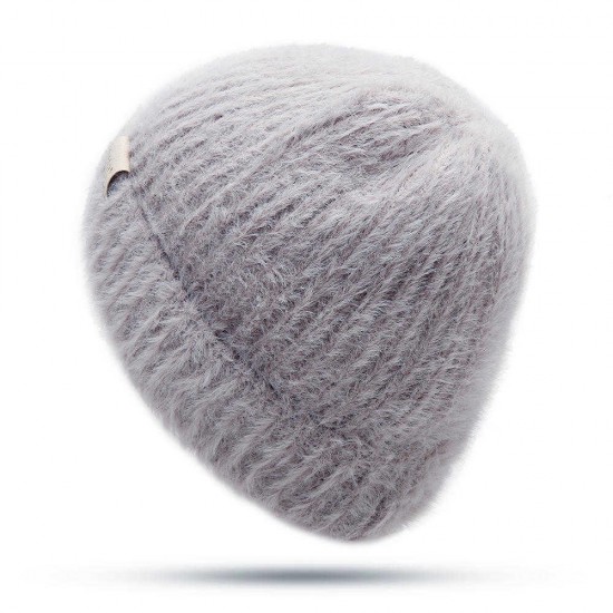 Winter Warm Cashmere Beanie Cap Outdoor Windproof Rolled Cuff Skullcap for Men Women