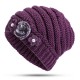 Winter Warm Fashion Lined Velvet Two Pearls Blossom Ball Knit Weaving Elegant Hat Beanie