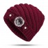 Winter Warm Fashion Lined Velvet Two Pearls Blossom Ball Knit Weaving Elegant Hat Beanie