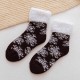 Winter Warm Thicken Plus Velvet Ski Tube Socks Ladies Home Towel Christmas Snowflake Floor Sock