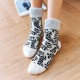 Winter Warm Thicken Plus Velvet Ski Tube Socks Ladies Home Towel Christmas Snowflake Floor Sock