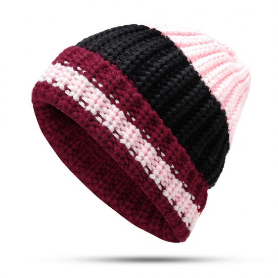 Winter Warm Windproof Earmuffs Knit Ponytail Beanie Cap Slouch Ski Skullcap for Women