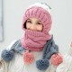 Winter Womens Thicken Plush Knit Beanie Hat Scarf Set Casual Patchwork Earmuffs Ski Skullcap