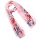 Woman Country Style Floral Print Long Scarf Shawl