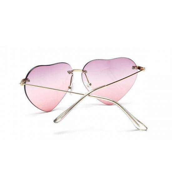 Woman Fashion Heart Shaped UV400 Sun Glassess Casual Outdooors Party Eyewear