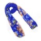 Woman Floral Print Jacquard Weave Long Scarf