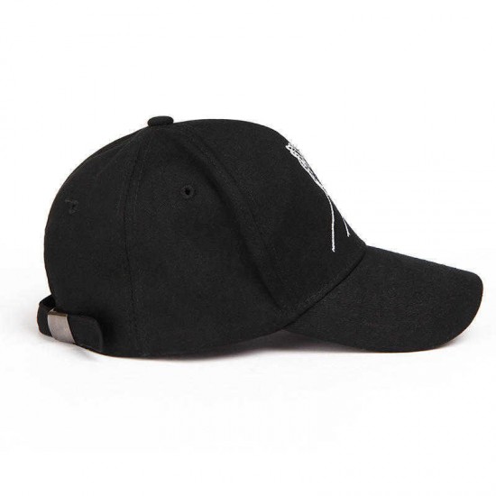 Woman Men Embroidered Visor Cap With Buckle Baseball Hat