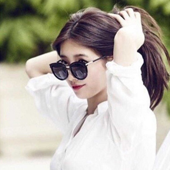 Woman Metal Frame Anti-UV Outdoor Glasses High Definition Sunglasses