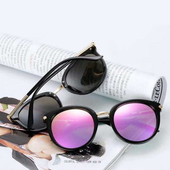 Woman Metal Frame Anti-UV Outdoor Glasses High Definition Sunglasses