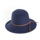 Woman Multi-color Openwork Petal Pattern Summer Sunscreen Woven Straw Hat