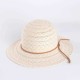 Woman Multi-color Openwork Petal Pattern Summer Sunscreen Woven Straw Hat