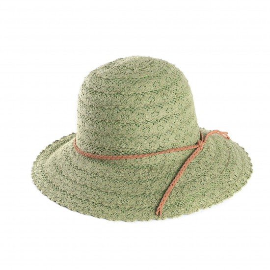 Woman Multi-color Openwork Petal Pattern Summer Sunscreen Woven Straw Hat