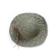 Woman Solid Color Large Edge Cap Travel Shade Straw Hat With Fine Needle Leather Rope