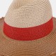 Woman Tri-color splicing Edging Top Hat Straw Hat Flat Jazz Hat