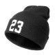 Women 23 Printing Autumn Warm Beanie Hat Knitted Hip Hop Hat