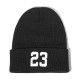 Women 23 Printing Autumn Warm Beanie Hat Knitted Hip Hop Hat