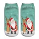 Women 3D Print Cute Santa Claus Ankle Socks Casual Low Cut Christmas Socks