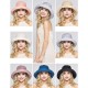 Women Adjustable Cotton And Linen Rolling Floppy Hat Sunshade Sun Screen Seaside Hat Anti-UV Bucket Hat