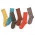 Women Artistic Colorful Warm Middle Tube Socks Winter Thick Lines Piles Socks