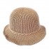 Women Autumn Crochet Knitted Bucket Hat Cotton Foldable Sunscreen Beach Hat