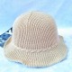 Women Autumn Crochet Knitted Bucket Hat Cotton Foldable Sunscreen Beach Hat