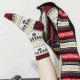 Women Autumn National Wind Cotton Socks Warm Comfortable Middle Tube Socks