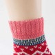 Women Autumn Thicken Warm Folk Custom Wool Socks Casual Flowers Art Middle Tube Socks